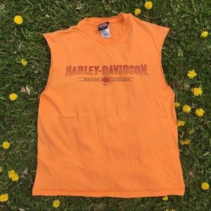 Vintage Harley Davidson cut off